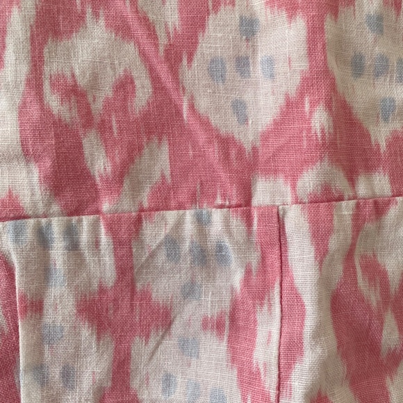 GAP 100% Linen Pink Patterned Dress with Pockets - Picture 9 of 13
